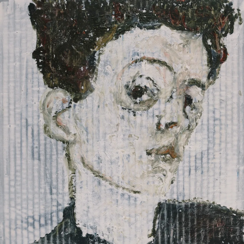 Egon Schiele, 27 x 27, Öl / Pappe, 2024