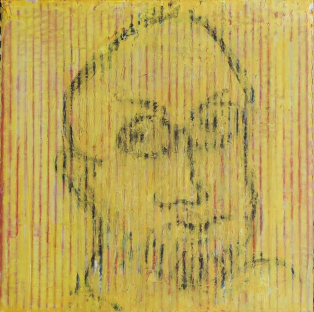 Selbstportrait Matisse nach Matisse, 27 x 27, Öl/ Pappe auf MDF, 2023